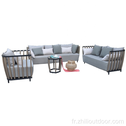 Set de canapé de plein air le plus récent Sofa de jardin en teck Balcon